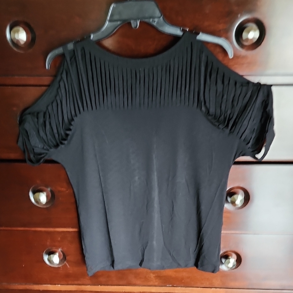 Black Cut Out Blouse